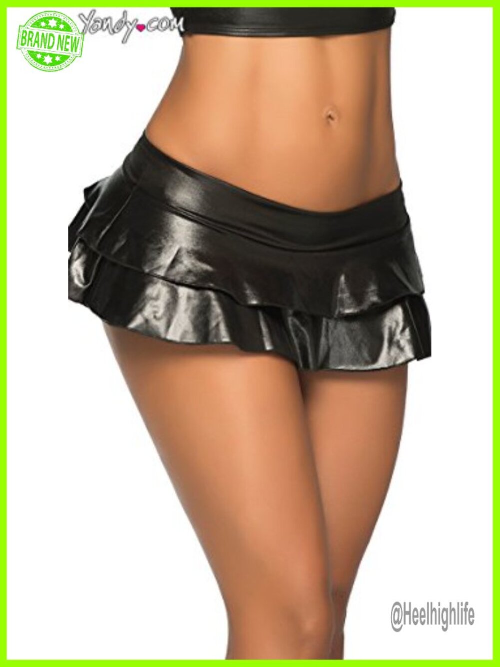 Flirty Double Layered Ruffle Mini Skirt A-Line Dance Night Out